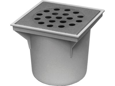 Vloerput pvc/rvs 200x200 o.u 402 Vloerput pvc/rvs 200x200 o.u 402