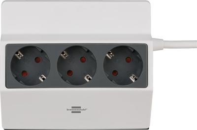 Brennenstuhl Klembare stekkerdoos 3-voudig 3m | H05VV-F 3G1,5 wit/antraciet - 1150070 - thumbnail