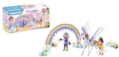 PLAYMOBIL 71361 Gevleugeld paard om te versieren - Prinses Magie - Met een prinses, een ridder en een regenboog om te versieren - Vanaf 4 jaar