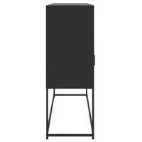 Dressoir 100,5x39x107 cm staal zwart - thumbnail