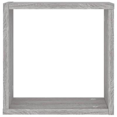Wandschappen kubus 6 st 30x15x30 cm grijs sonoma