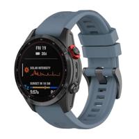 By Qubix - Siliconen sportbandje - Grijsblauw - Compatible met Garmin Instinct 3 / Instinct E - 45mm - Compatible Garmin bandje - Bandbreedte: 22mm - thumbnail