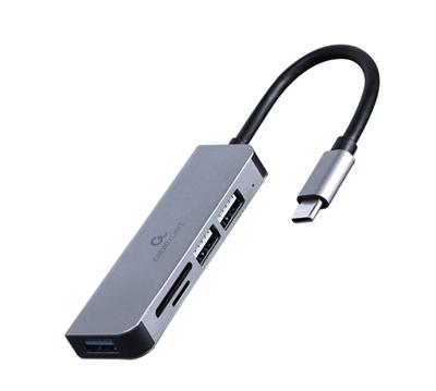 USB Type-C 3-poorts USB-hub (USB3.1 + USB 2.0) met kaartlezer - thumbnail