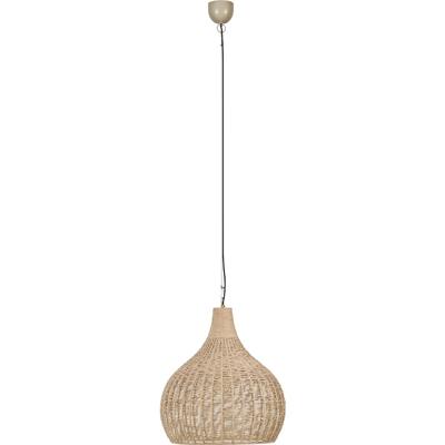 LED Hanglamp - Hangverlichting - Trion Jen - E27 Fitting - 1-lichts - Rond - 54 cm - Bruin - Jute