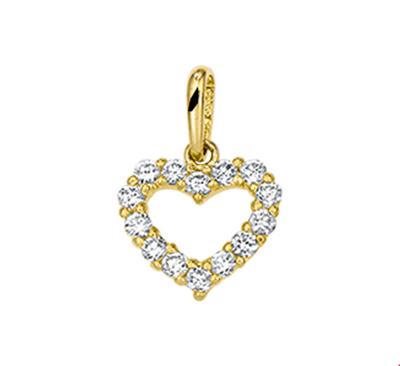 TFT Hanger Geelgoud Hart Zirkonia TFT Hanger Geelgoud Hart Zirkonia
