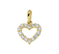 TFT Hanger Geelgoud Hart Zirkonia - thumbnail