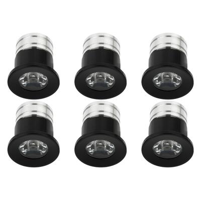 LED Veranda Spot Verlichting 6 Pack - Velvalux - 3W - Warm Wit 3000K - Inbouw - Dimbaar - Rond - Mat Zwart - Aluminium - Ø31mm