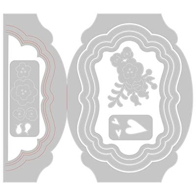 Sizzix • thinlits die set card label fold-a-long