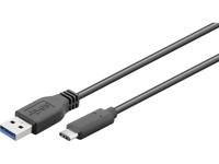 USB 3.2 GEN 1 (USB3.0) Aansluitkabel - USB-C naar USB-A - 5Gbit/s - USB adapter - OTG kabel - 1m - Zwart - thumbnail