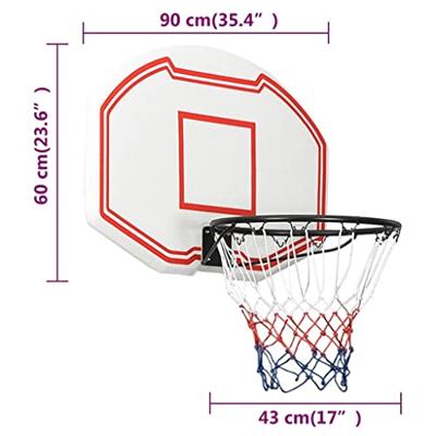 Basketbalbord 90x60x2 cm polyetheen wit Basketbalbord 90x60x2 cm polyetheen wit