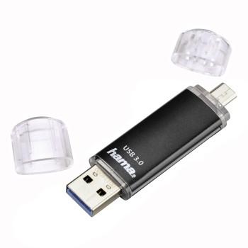Hama USB-stick smartphone/tablet Zwart 128 GB USB-A 3.2 Gen 1, Micro-USB 2.0