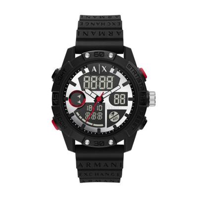Horlogeband Armani AX2960 Rubber Zwart 24mm