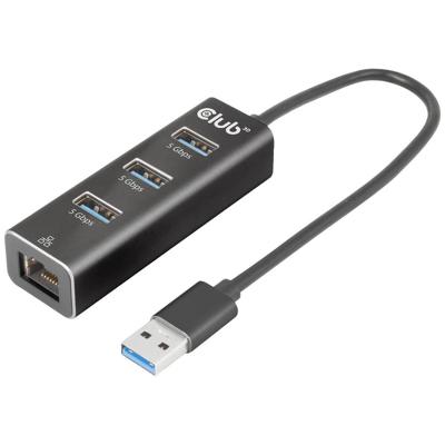 club3D CSV-1430A USB 3.2 Gen 1 (USB 3.0) / RJ45 Adapter Zwart 18 cm club3D CSV-1430A USB 3.2 Gen 1 (USB 3.0) / RJ45 Adapter Zwart 18 cm