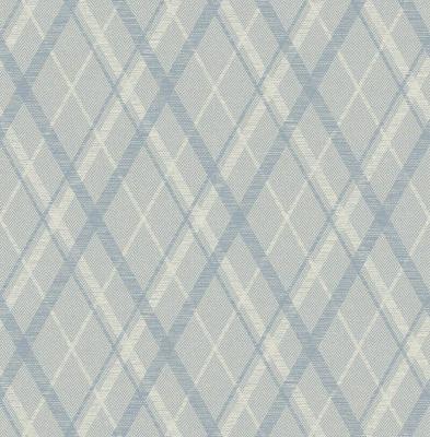 Dutch Wallcoverings Sauvage Ruit - Grijs/Blauw