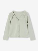 Meisjesvest met ruches groen - thumbnail