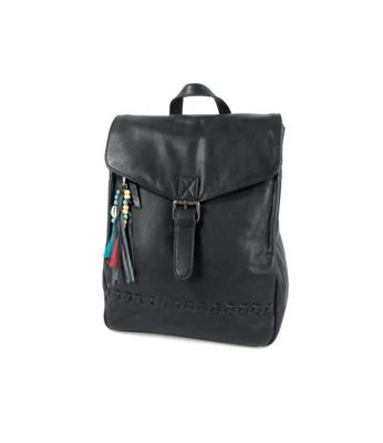 friendship trendy leren rugzak zwart friendship trendy leren rugzak zwart