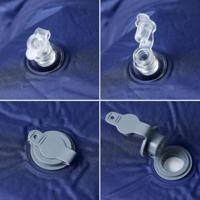 VidaXL Kampeermatras met kussen zelfopblazend 1-persoons marineblauw - thumbnail