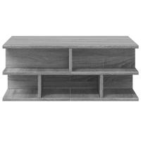 Salontafel 70x70x29 cm bewerkt hout grijs sonoma - thumbnail