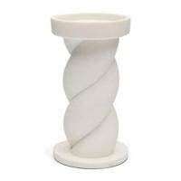Riviera Maison - Twisted Candle Holder S - Wit - thumbnail