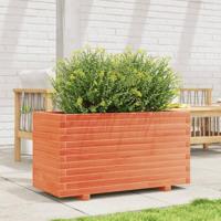 Plantenbak 90x40x49,5 cm massief grenenhout wasbruin - thumbnail