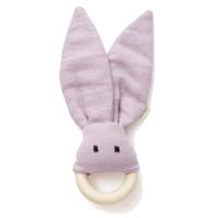Kids Concept - Bite Ring in Linen - Pink (1000462) - thumbnail