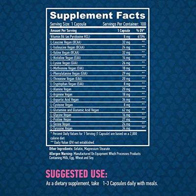 Free Form Amino Acids Haya Labs 100caps Free Form Amino Acids Haya Labs 100caps