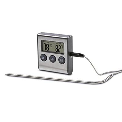 Xavax Digitale vleesthermometer met timer Kookaccessoires Zwart - thumbnail