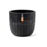 Pot bol blocks d14h13cm zwart - thumbnail