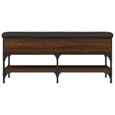 Schoenenbank 102x32x45 cm bewerkt hout bruin eikenkleur