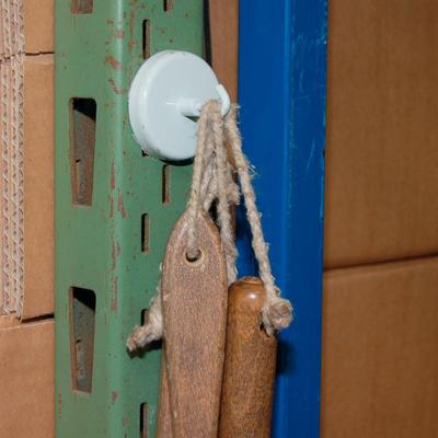 Maul Magneet (Ø x h) 47 mm x 36 mm Rond, Met haak Wit 5 stuk(s) 6159002