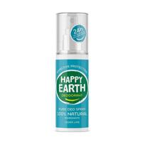 Happy Earth Pure deodorant spray cedar lime 100 Milliliter - thumbnail