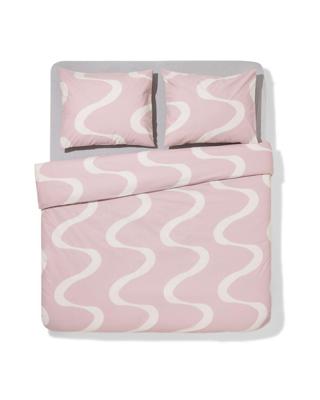 HEMA Dekbedovertrek 200x200/220cm zacht katoen golven (lichtblauw)