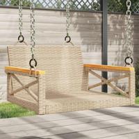 Schommelbank 63x62x40 cm poly rattan beige - thumbnail