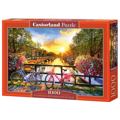 Picturesque Amsterdam with Bicycles Puzzel 1000 Stukjes