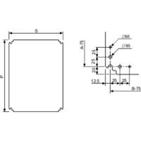 Schneider Electric NSYMPP54 (l x b) 500 mm x 400 mm Polyester Grijs-wit (RAL 7035) 1 stuk(s) - thumbnail