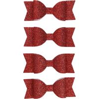 Vivi Gade Strikken, afm 31x85 mm, rood glitter, 4 stuk/ 1 doos - thumbnail