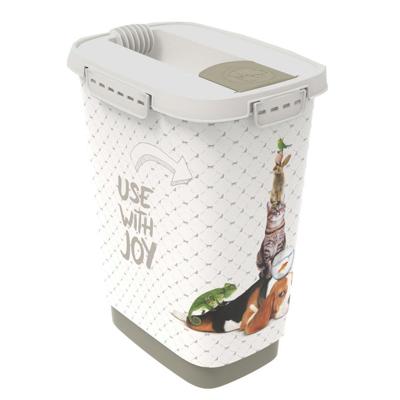 Rotho cody pet food container 10l cappuccino/zand