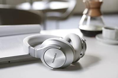 Technics EAH-A800E-S Premium ruisonderdrukking, draadloze bluetooth met spraakassistent en Google Assistant overhead hoofdtelefoon - zilver