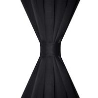 VidaXL Gordijnen met gleuven 135 x 245 cm zwart 2 st - thumbnail