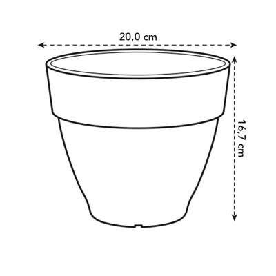 Elho pot vibia campana rond D20cm - antraciet - thumbnail