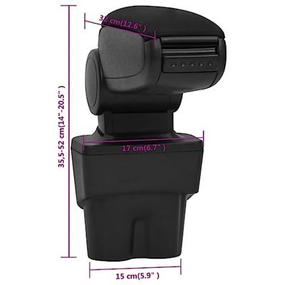 VidaXL Armsteun 17x32x(35,5-52) cm abs zwart