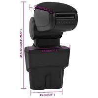 VidaXL Armsteun 17x32x(35,5-52) cm abs zwart - thumbnail
