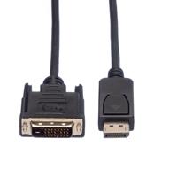 VALUE DisplayPort Kabel DP Male - DVI (24+1) Male, LSOH, zwart, 3 m - thumbnail
