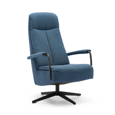 Draaifauteuil C-104 Blauw Stof