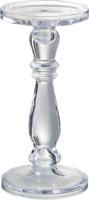 Kandelaar/kaarshouder leti glas transparant m 13x13x27,5 cm Jolipa - Hortus - thumbnail