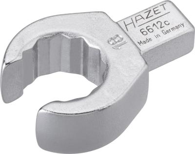 HAZET Insteek-ringsleutel · open 6612C-18 · 9 x 12 mm insteekvierkant massief · Buitentwaalfkant profiel · SW 18 mm