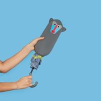 Paraplu met dierenhoes - Baviaan - thumbnail