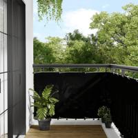 VidaXL Balkonscherm 90x700 cm 100% oxford polyester zwart - thumbnail