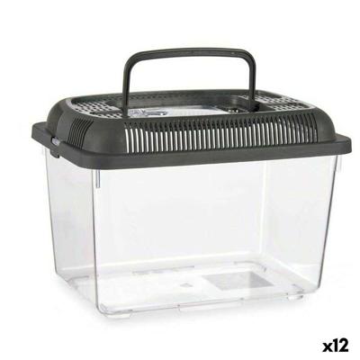 Vissenkom Mascow Antraciet Plastic 3 L 17 x 16 x 24 cm Met handvat Medium (12 Stuks)