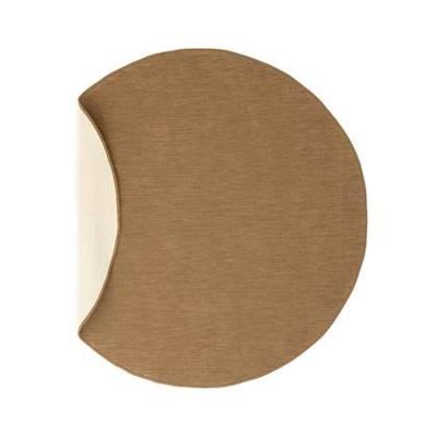 Tapeso Rond buitenkleed effen - Flip lichtbruin - 200 cm rond